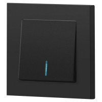 Выключатель 1-кл. СП Accent 6-102-05 10А IP20 250В с подсветкой AL/CU антрацит Intro Б0063475 ТехноИмпульс