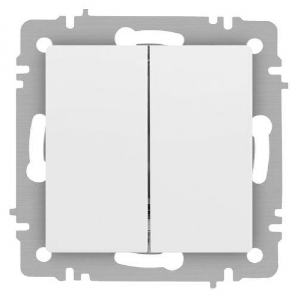 Выключатель 2-кл. СП Accent 6-104-01М 10А IP20 250В AL/CU бел. матов. Intro Б0063456 ТехноИмпульс