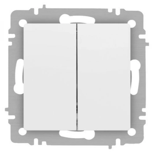 Выключатель 2-кл. СП Accent 6-104-01М 10А IP20 250В AL/CU бел. матов. Intro Б0063456 ТехноИмпульс