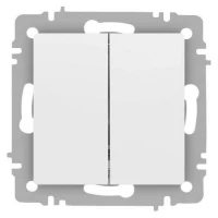 Выключатель 2-кл. СП Accent 6-104-01М 10А IP20 250В AL/CU бел. матов. Intro Б0063456 ТехноИмпульс