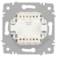 Выключатель 2-кл. СП Accent 6-104-01М 10А IP20 250В AL/CU бел. матов. Intro Б0063456 ТехноИмпульс