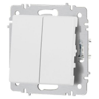 Выключатель 2-кл. СП Accent 6-104-01М 10А IP20 250В AL/CU бел. матов. Intro Б0063456 ТехноИмпульс