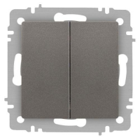 Выключатель 2-кл. СП Accent 6-104-09 10А IP20 250В AL/CU титан Intro Б0063499 ТехноИмпульс