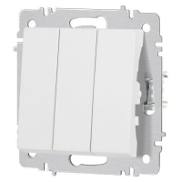 Выключатель 3-кл. СП Accent 6-106-01М 10А IP20 250В AL/CU бел. матов. Intro Б0063532 ТехноИмпульс