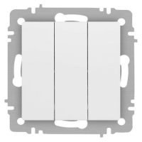 Выключатель 3-кл. СП Accent 6-106-01М 10А IP20 250В AL/CU бел. матов. Intro Б0063532 ТехноИмпульс