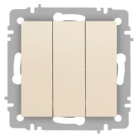 Выключатель 3-кл. СП Accent 6-106-02 10А IP20 250В AL/CU сл.кость Intro Б0063534 ТехноИмпульс