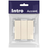 Выключатель 3-кл. СП Accent 6-106-02 10А IP20 250В AL/CU сл.кость Intro Б0063534 ТехноИмпульс