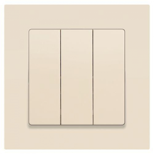 Выключатель 3-кл. СП Accent 6-106-02 10А IP20 250В AL/CU сл.кость Intro Б0063534 ТехноИмпульс