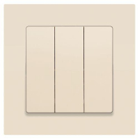 Выключатель 3-кл. СП Accent 6-106-02 10А IP20 250В AL/CU сл.кость Intro Б0063534 ТехноИмпульс