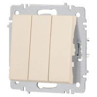 Выключатель 3-кл. СП Accent 6-106-02 10А IP20 250В AL/CU сл.кость Intro Б0063534 ТехноИмпульс