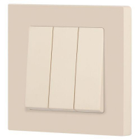 Выключатель 3-кл. СП Accent 6-106-02 10А IP20 250В AL/CU сл.кость Intro Б0063534 ТехноИмпульс