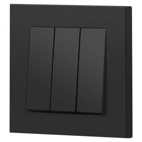 Выключатель 3-кл. СП Accent 6-106-05 10А IP20 250В AL/CU антрацит Intro Б0063540 ТехноИмпульс