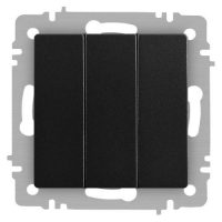 Выключатель 3-кл. СП Accent 6-106-05 10А IP20 250В AL/CU антрацит Intro Б0063540 ТехноИмпульс