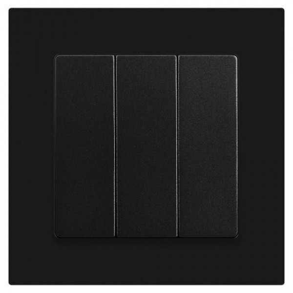 Выключатель 3-кл. СП Accent 6-106-05 10А IP20 250В AL/CU антрацит Intro Б0063540 ТехноИмпульс