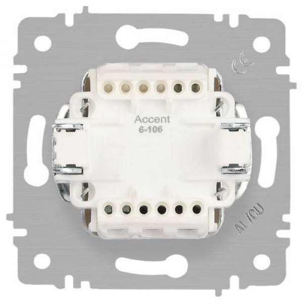 Выключатель 3-кл. СП Accent 6-106-09 10А IP20 250В AL/CU титан Intro Б0063549 ТехноИмпульс