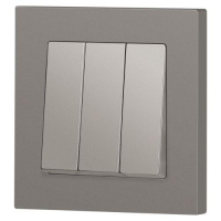 Выключатель 3-кл. СП Accent 6-106-09 10А IP20 250В AL/CU титан Intro Б0063549 ТехноИмпульс
