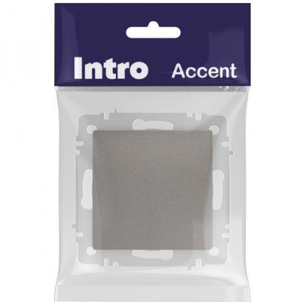 Переключатель 1-кл. СП Accent 6-103-09 10А IP20 250В AL/CU титан Intro Б0063451 ТехноИмпульс