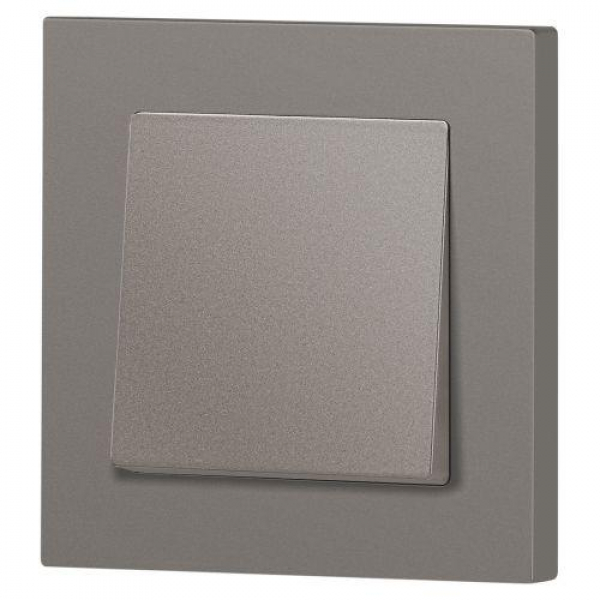 Переключатель 1-кл. СП Accent 6-103-09 10А IP20 250В AL/CU титан Intro Б0063451 ТехноИмпульс