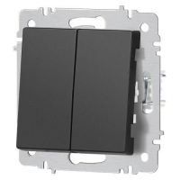 Переключатель 2-кл. СП Accent 6-107-05 10А IP20 250В AL/CU антрацит Intro Б0063564 ТехноИмпульс
