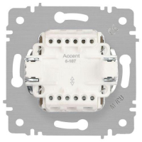 Переключатель 2-кл. СП Accent 6-107-05 10А IP20 250В AL/CU антрацит Intro Б0063564 ТехноИмпульс