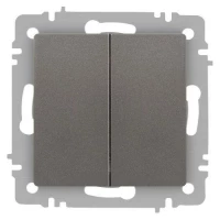 Переключатель 2-кл. СП Accent 6-107-09 10А IP20 250В AL/CU титан Intro Б0063572 ТехноИмпульс