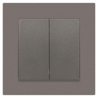 Переключатель 2-кл. СП Accent 6-107-09 10А IP20 250В AL/CU титан Intro Б0063572 ТехноИмпульс