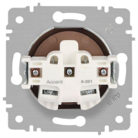 Розетка 1-м СП Accent 6-201-05 16А IP20 250В 2P антрацит Intro Б0063665 ТехноИмпульс