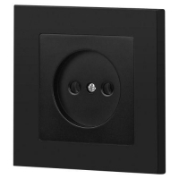 Розетка 1-м СП Accent 6-201-05 16А IP20 250В 2P антрацит Intro Б0063665 ТехноИмпульс
