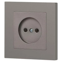 Розетка 1-м СП Accent 6-201-09 16А IP20 250В 2P титан Intro Б0063673 ТехноИмпульс