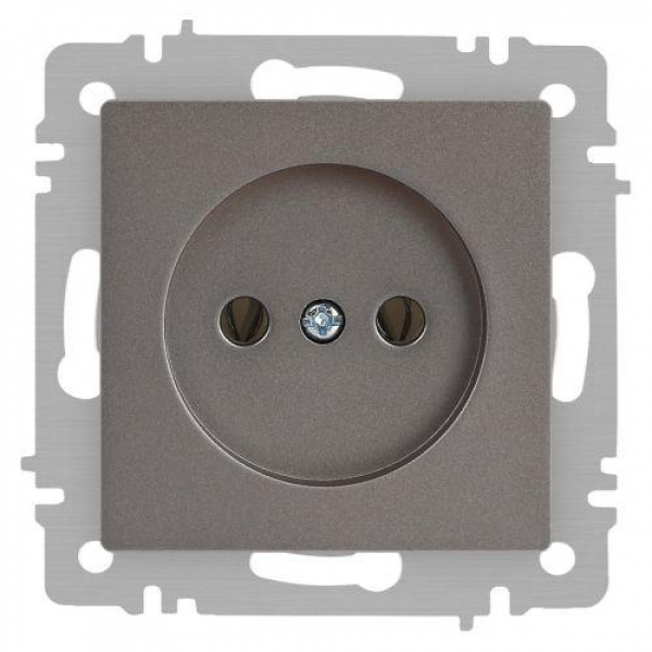 Розетка 1-м СП Accent 6-201-09 16А IP20 250В 2P титан Intro Б0063673 ТехноИмпульс