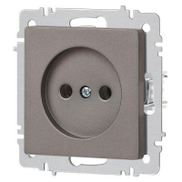 Розетка 1-м СП Accent 6-201-09 16А IP20 250В 2P титан Intro Б0063673 ТехноИмпульс