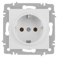 Розетка 1-м СП Accent 6-202-01М 16А IP20 250В 2P+E Schuko бел. матов. Intro Б0063681 ТехноИмпульс