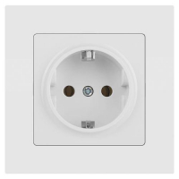 Розетка 1-м СП Accent 6-202-01М 16А IP20 250В 2P+E Schuko бел. матов. Intro Б0063681 ТехноИмпульс