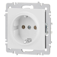 Розетка 1-м СП Accent 6-202-01М 16А IP20 250В 2P+E Schuko бел. матов. Intro Б0063681 ТехноИмпульс