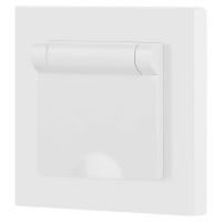 Розетка 1-м СП Accent 6-203-01М 16А IP20 250В 2P+E Schuko с крышкой бел. матов. Intro Б0063713 ТехноИмпульс