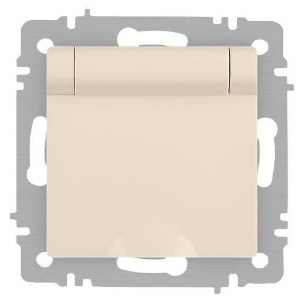 Розетка 1-м СП Accent 6-203-02 16А IP20 250В 2P+E Schuko с крышкой сл.кость Intro Б0063716 ТехноИмпульс