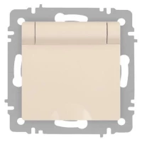 Розетка 1-м СП Accent 6-203-02 16А IP20 250В 2P+E Schuko с крышкой сл.кость Intro Б0063716 ТехноИмпульс