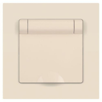 Розетка 1-м СП Accent 6-203-02 16А IP20 250В 2P+E Schuko с крышкой сл.кость Intro Б0063716 ТехноИмпульс