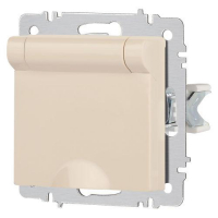 Розетка 1-м СП Accent 6-203-02 16А IP20 250В 2P+E Schuko с крышкой сл.кость Intro Б0063716 ТехноИмпульс