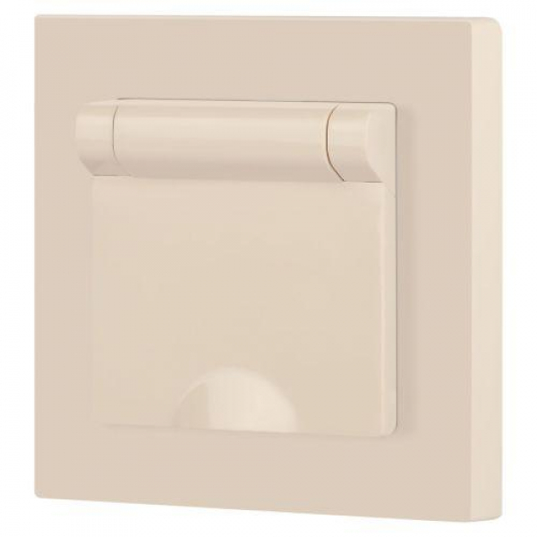 Розетка 1-м СП Accent 6-203-02 16А IP20 250В 2P+E Schuko с крышкой сл.кость Intro Б0063716 ТехноИмпульс