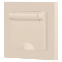 Розетка 1-м СП Accent 6-203-02 16А IP20 250В 2P+E Schuko с крышкой сл.кость Intro Б0063716 ТехноИмпульс