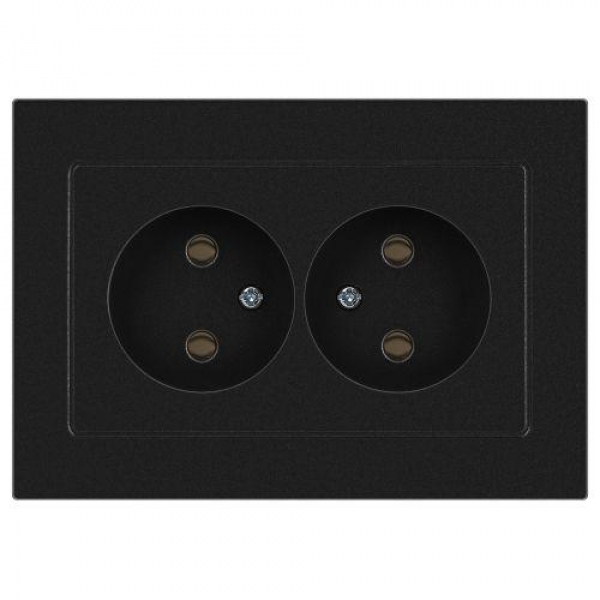 Розетка 2-м СП Accent 6-204-05 16А IP20 250В 2P AL/CU антрацит Intro Б0063465 ТехноИмпульс