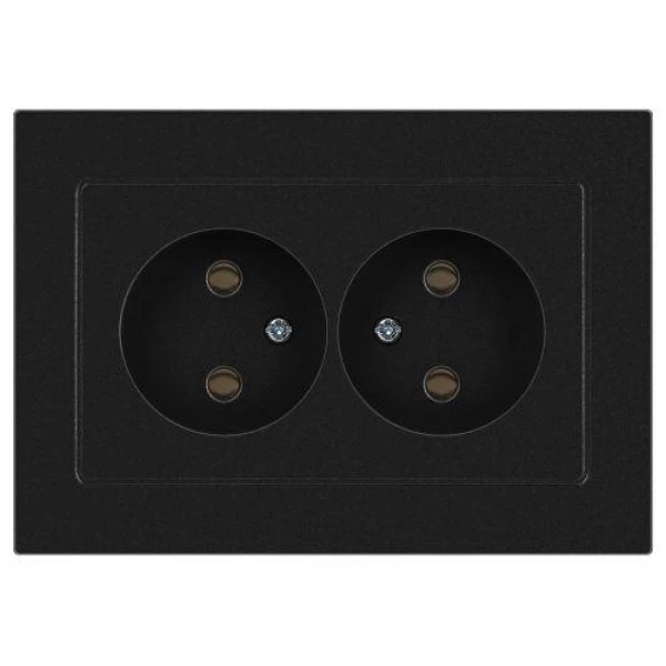 Розетка 2-м СП Accent 6-204-05 16А IP20 250В 2P AL/CU антрацит Intro Б0063465 ТехноИмпульс