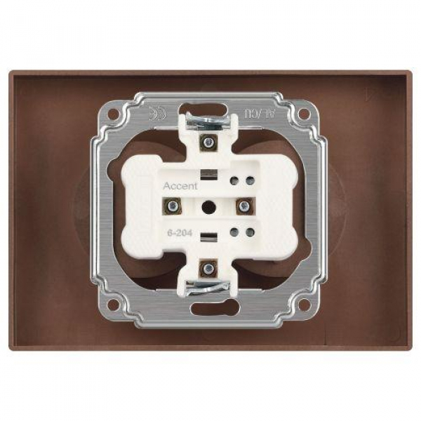Розетка 2-м СП Accent 6-204-05 16А IP20 250В 2P AL/CU антрацит Intro Б0063465 ТехноИмпульс