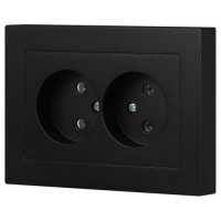 Розетка 2-м СП Accent 6-204-05 16А IP20 250В 2P AL/CU антрацит Intro Б0063465 ТехноИмпульс