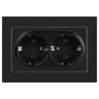 Розетка 2-м СП Accent 6-205-05 16А IP20 250В 2P+E Schuko AL/CU антрацит Intro Б0063494 ТехноИмпульс