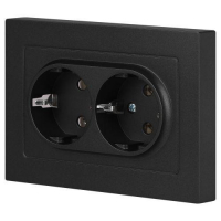 Розетка 2-м СП Accent 6-205-05 16А IP20 250В 2P+E Schuko AL/CU антрацит Intro Б0063494 ТехноИмпульс