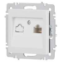 Розетка компьютерная 1-м СП Accent 6-303-01М RJ45 IP20 бел. матов. Intro Б0063625 ТехноИмпульс