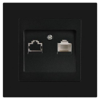 Розетка компьютерная 1-м СП Accent 6-303-05 RJ45 IP20 антрацит Intro Б0063634 ТехноИмпульс