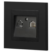 Розетка компьютерная 1-м СП Accent 6-303-05 RJ45 IP20 антрацит Intro Б0063634 ТехноИмпульс